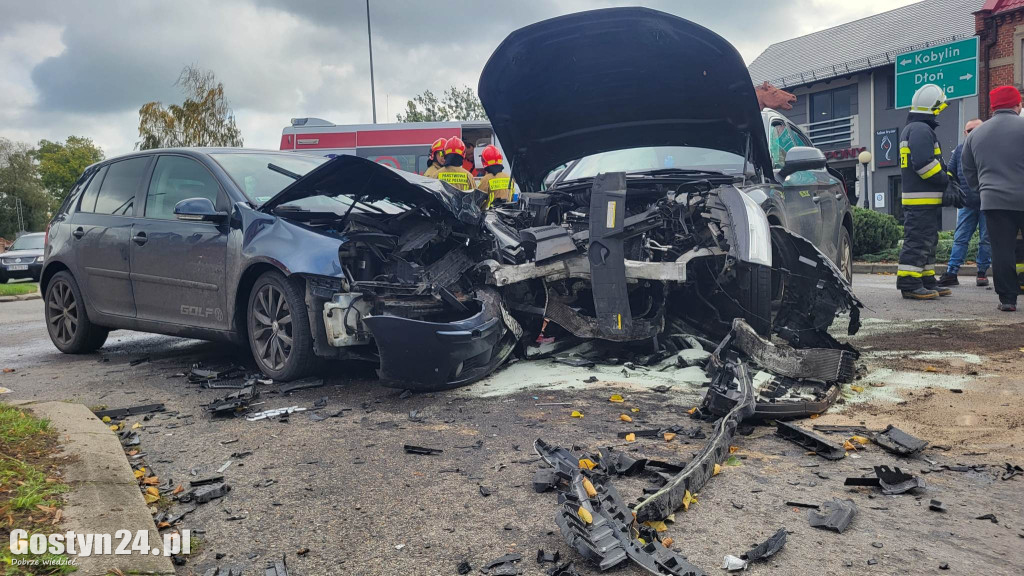 Zderzenie na skrzyżowaniu w Pępowie