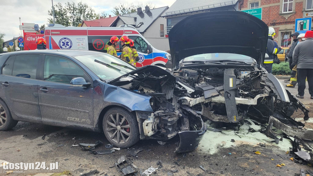 Zderzenie na skrzyżowaniu w Pępowie
