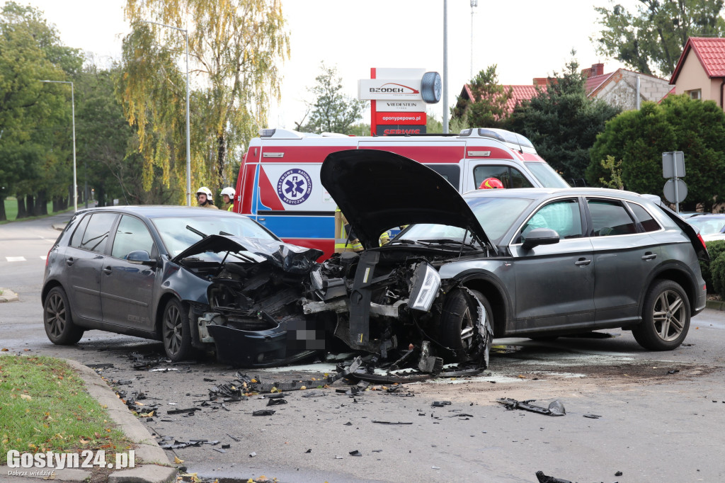 Zderzenie na skrzyżowaniu w Pępowie