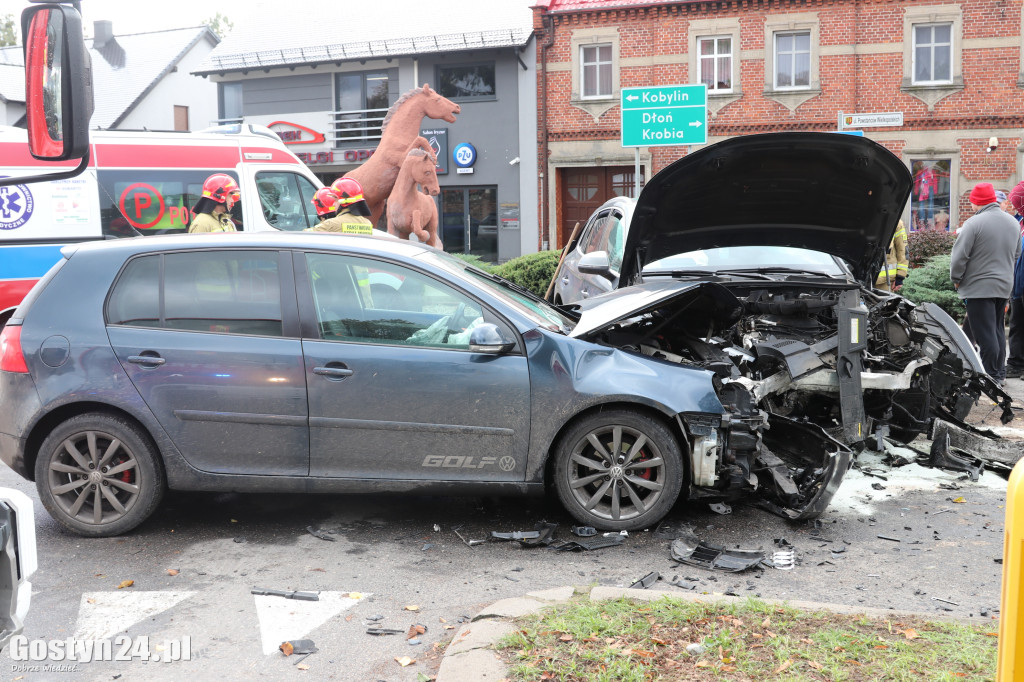 Zderzenie na skrzyżowaniu w Pępowie