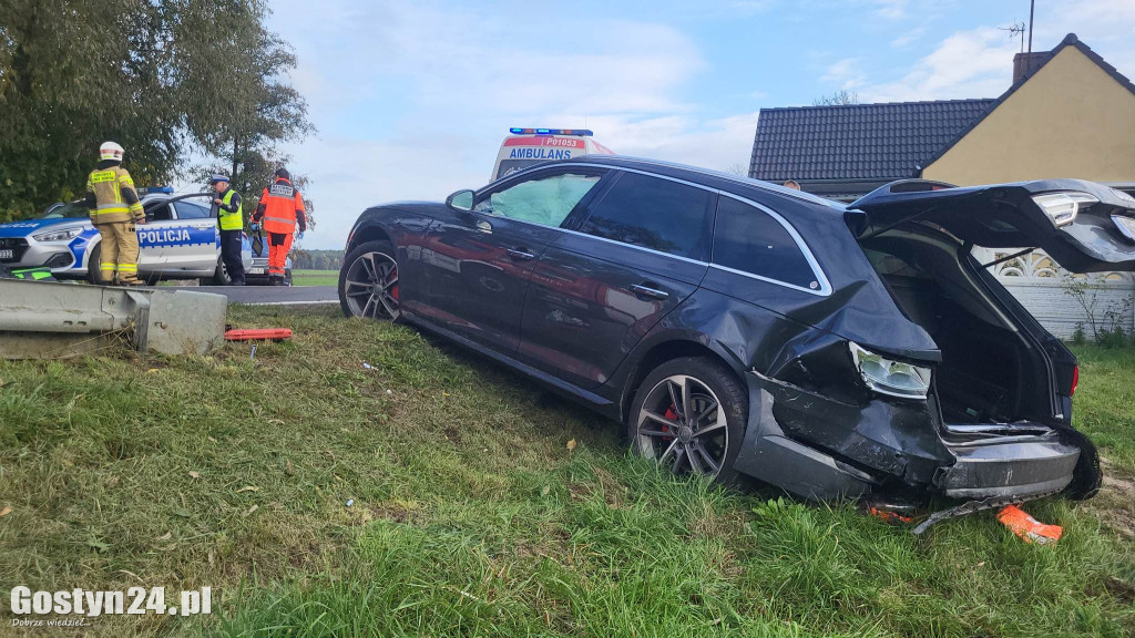 Wypadek w Studziannie, jedna osoba poszkodowana