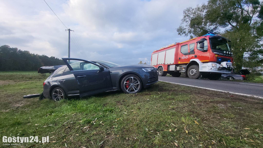 Wypadek w Studziannie, jedna osoba poszkodowana