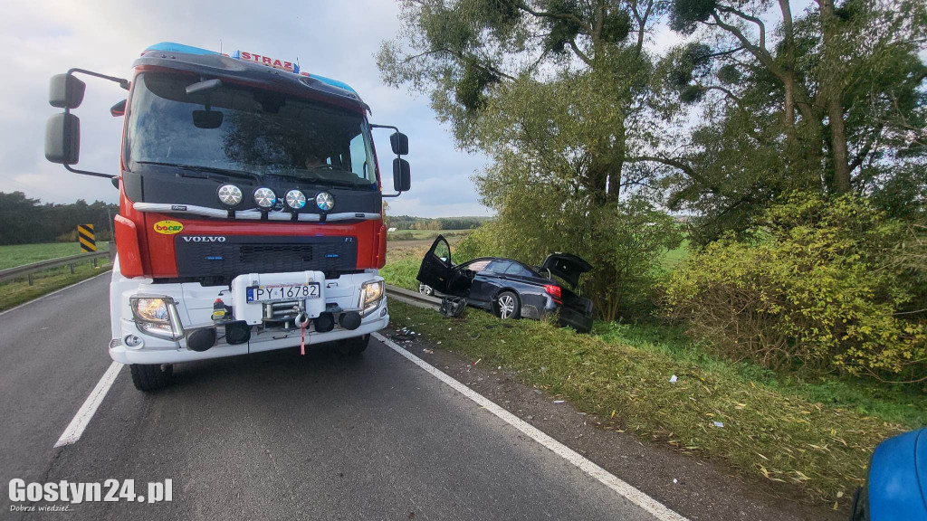 Wypadek w Studziannie, jedna osoba poszkodowana