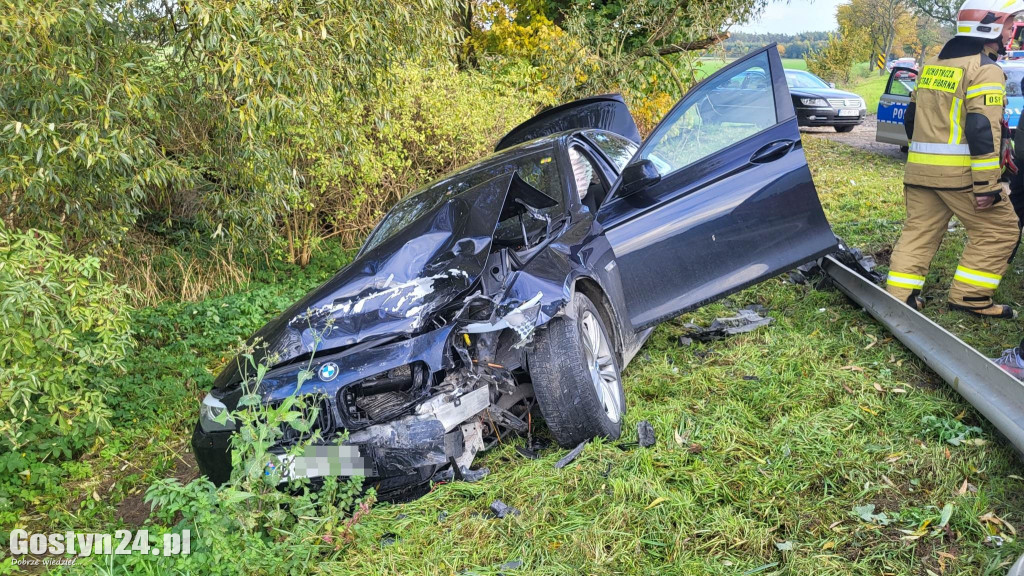 Wypadek w Studziannie, jedna osoba poszkodowana