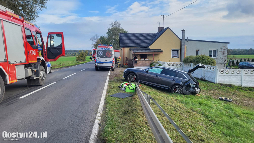 Wypadek w Studziannie, jedna osoba poszkodowana