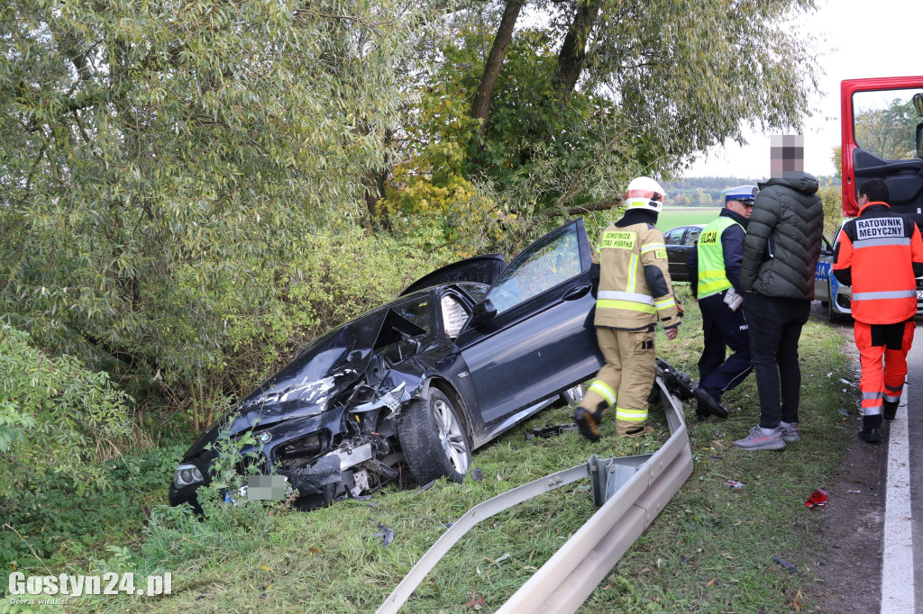 Wypadek w Studziannie, jedna osoba poszkodowana