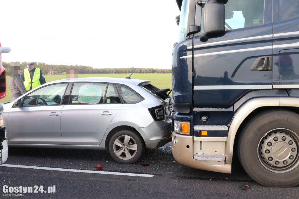 Wypadek czterech samochodów na K12 w rejonie Skokówka