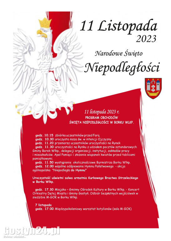 Plany narodowych obchodów w gminach powiatu gostyńskiego