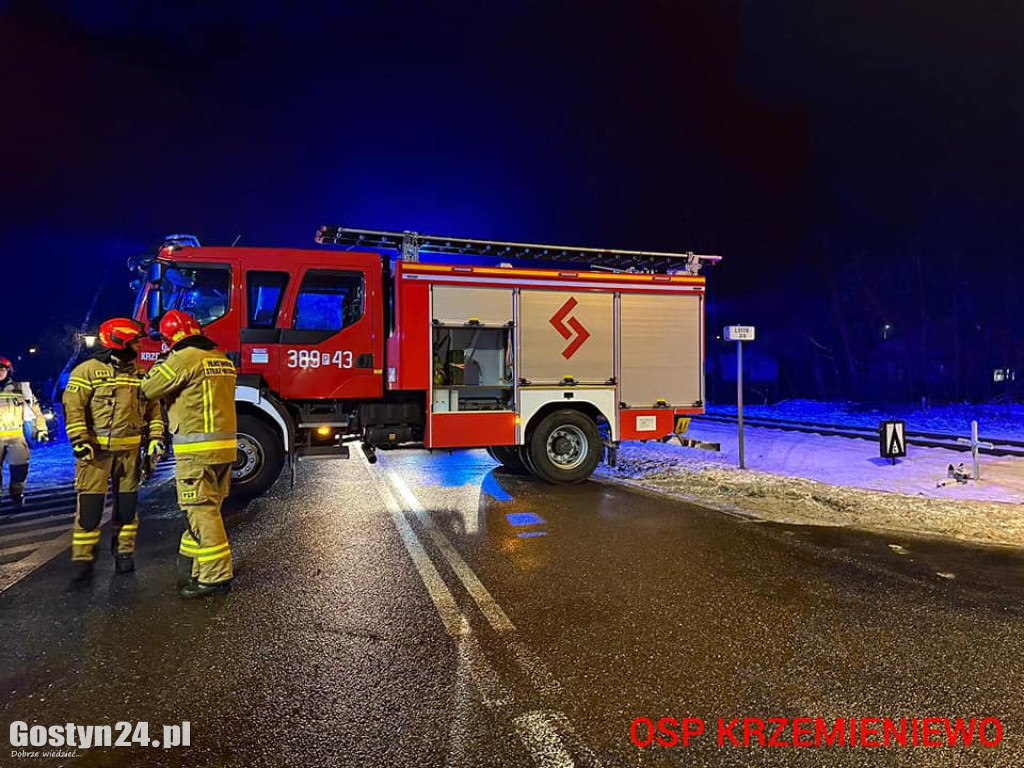 Wypadek na skrzyżowaniu w Krzemieniewie