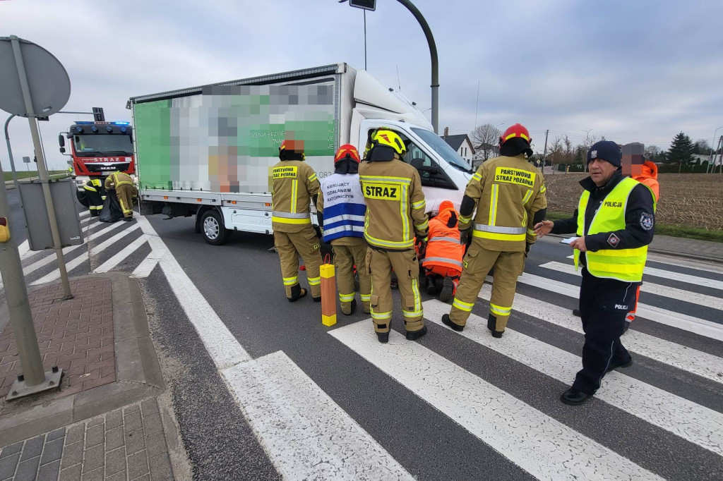 Kolizja dwóch samochodów na obwodnicy Krobi