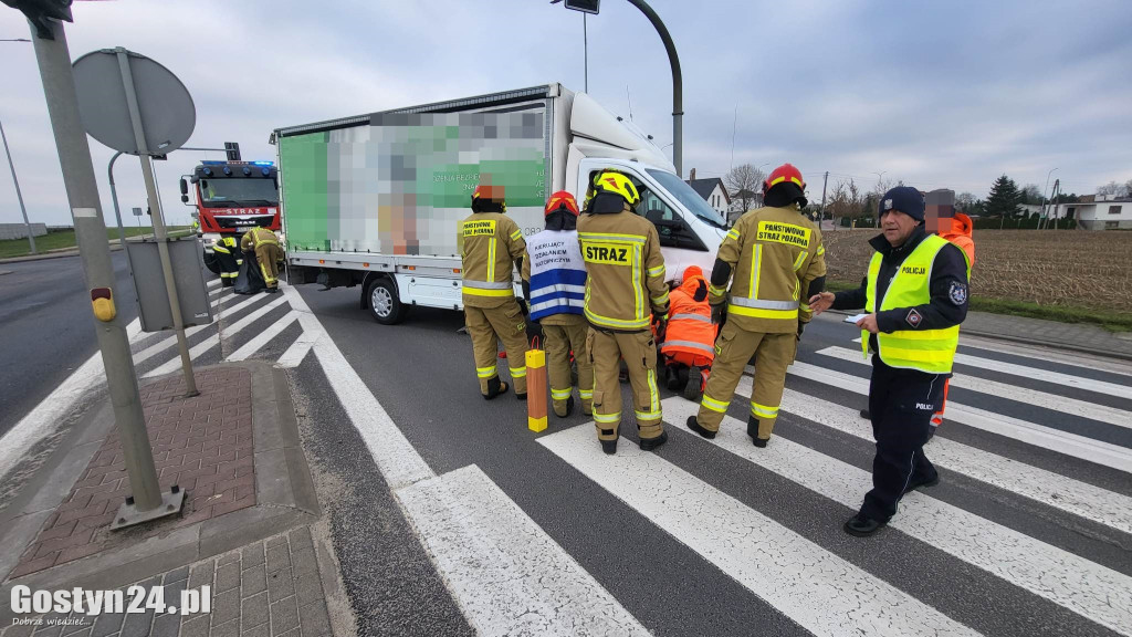 Kolizja dwóch samochodów na obwodnicy Krobi