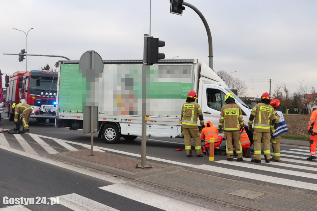 Kolizja dwóch samochodów na obwodnicy Krobi
