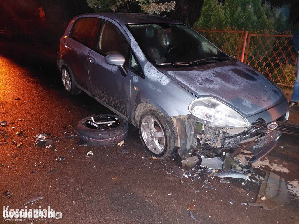Pijany kierowca uszkodził dwa zaparkowane auta