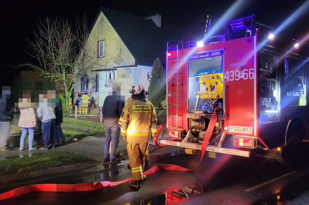 Pożar w domu jednorodzinnym w Bodzewku Drugim