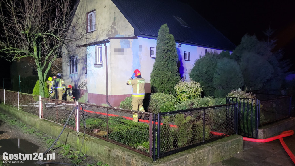 Pożar w domu jednorodzinnym w Bodzewku Drugim