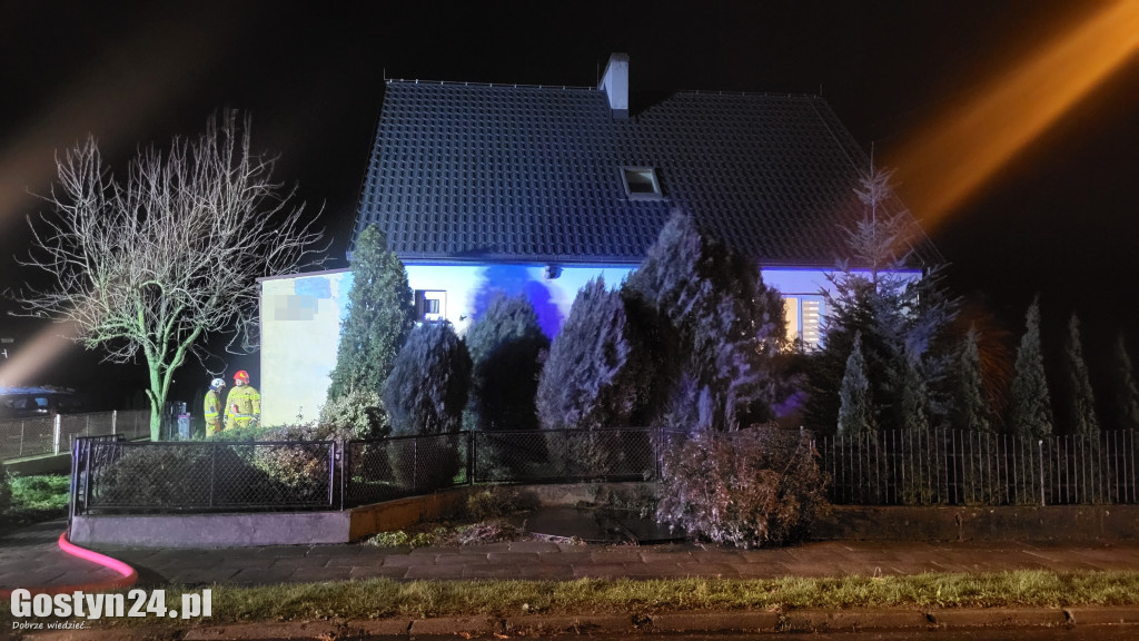 Pożar w domu jednorodzinnym w Bodzewku Drugim