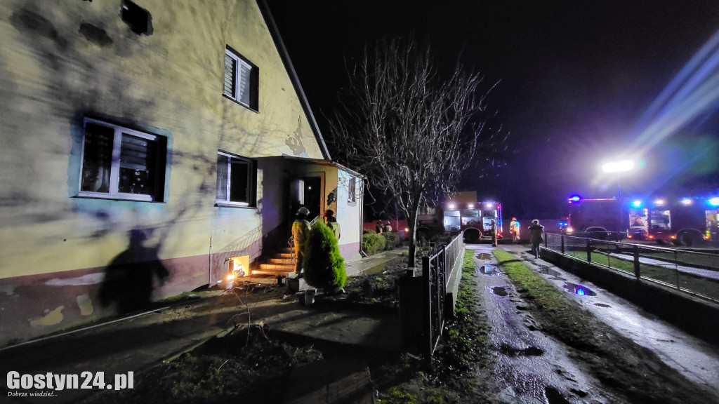 Pożar w domu jednorodzinnym w Bodzewku Drugim