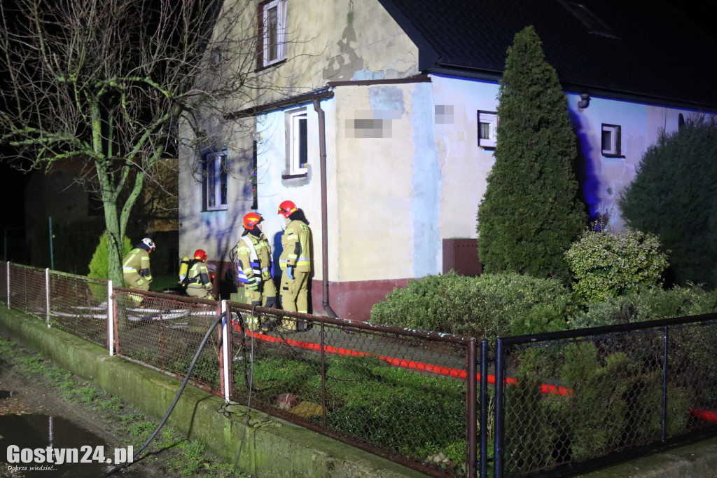Pożar w domu jednorodzinnym w Bodzewku Drugim