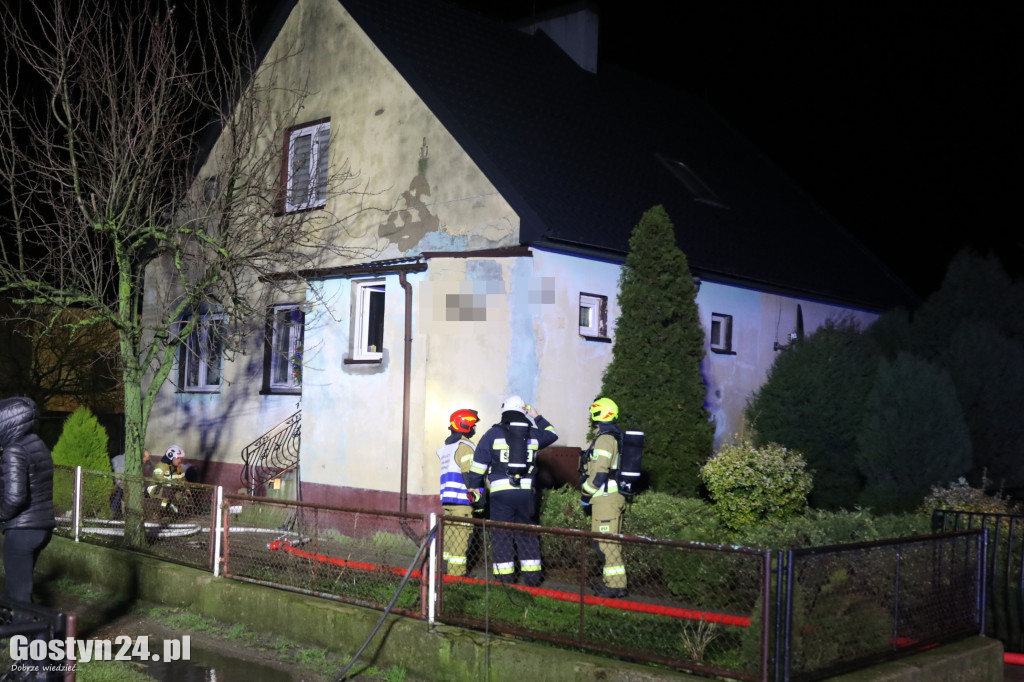 Pożar w domu jednorodzinnym w Bodzewku Drugim