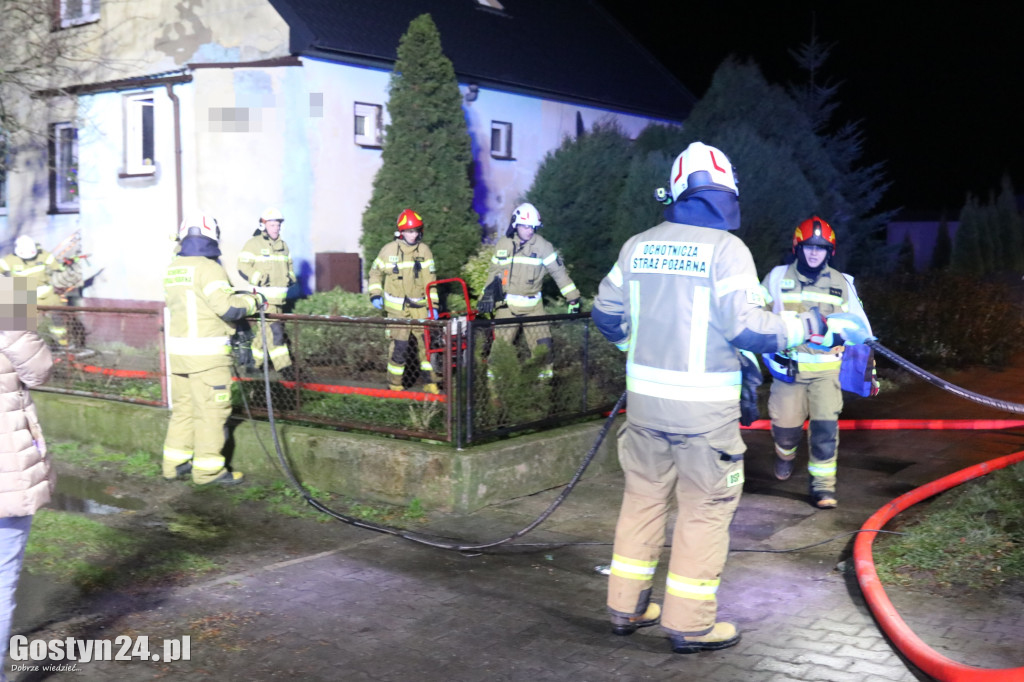 Pożar w domu jednorodzinnym w Bodzewku Drugim