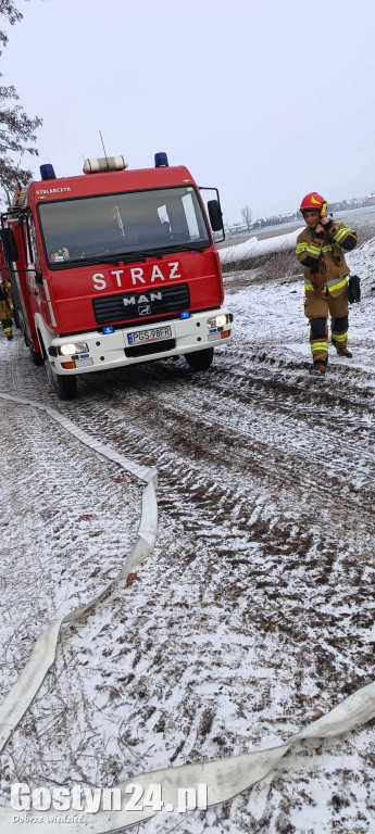 Wypalane pozostałości roślinne w rejonie Kuczyny
