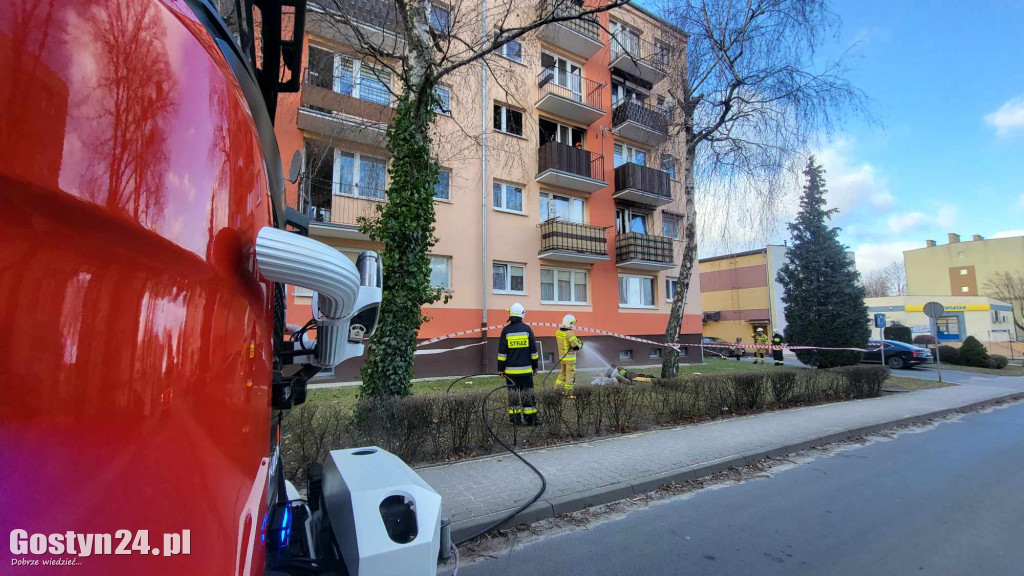 Pożar mieszkania na gostyńskim osiedlu