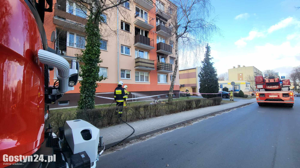 Pożar mieszkania na gostyńskim osiedlu