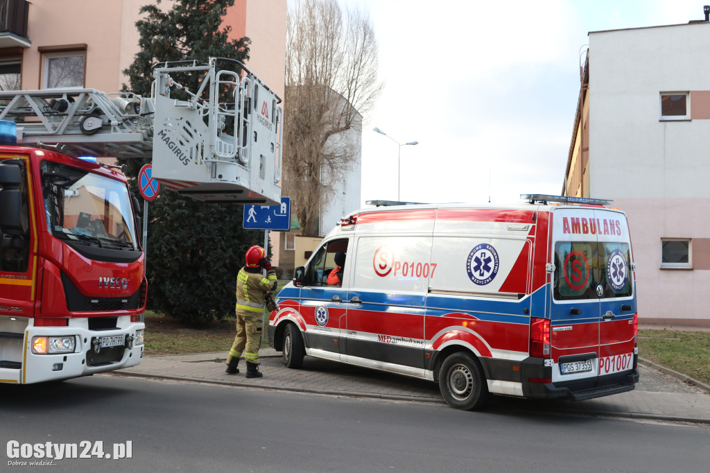 Pożar mieszkania na gostyńskim osiedlu