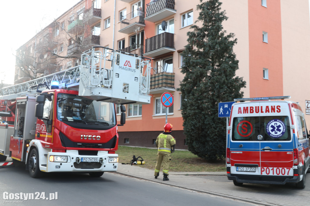 Pożar mieszkania na gostyńskim osiedlu