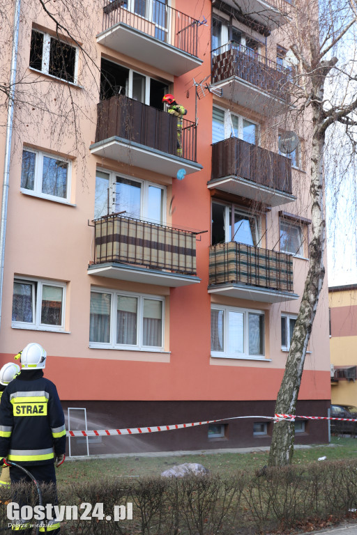 Pożar mieszkania na gostyńskim osiedlu