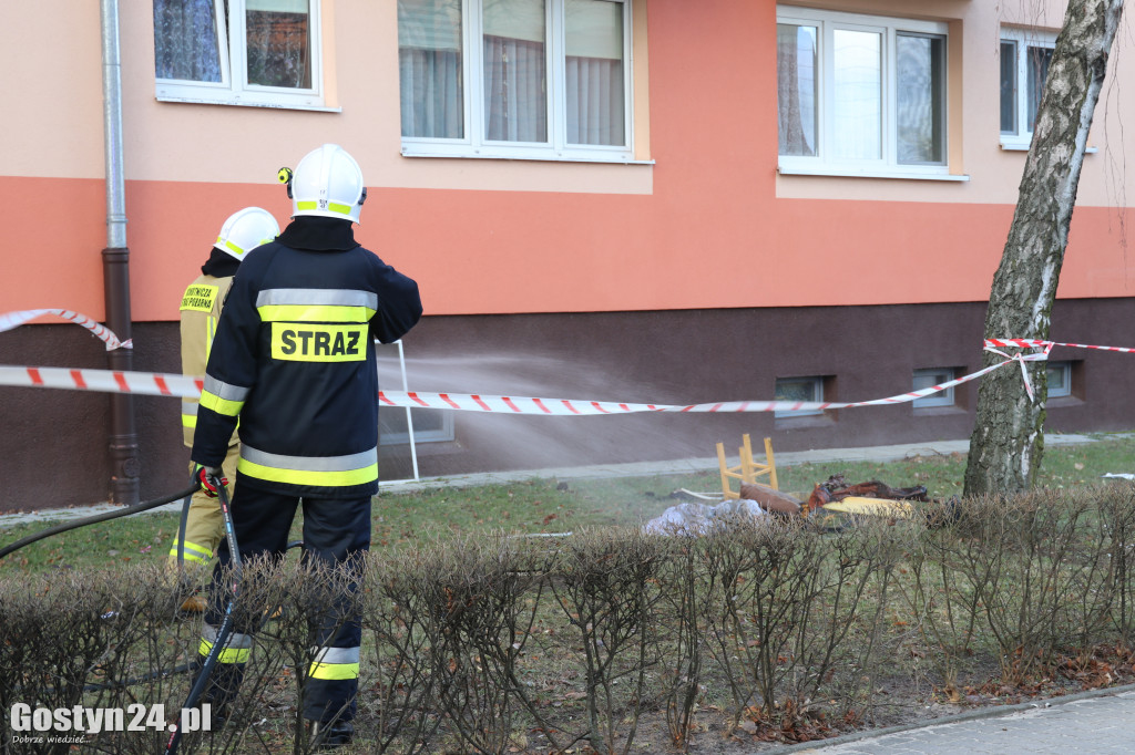 Pożar mieszkania na gostyńskim osiedlu
