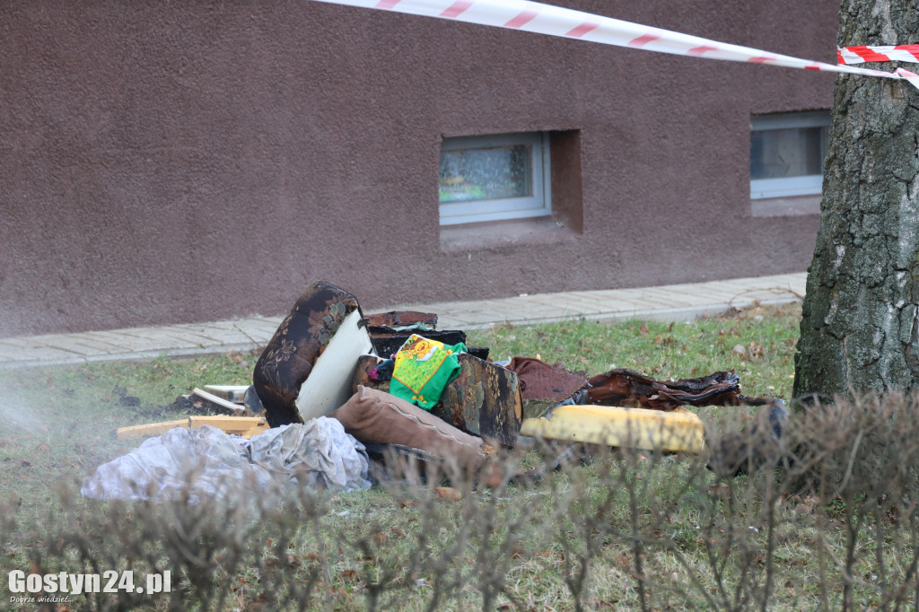 Pożar mieszkania na gostyńskim osiedlu