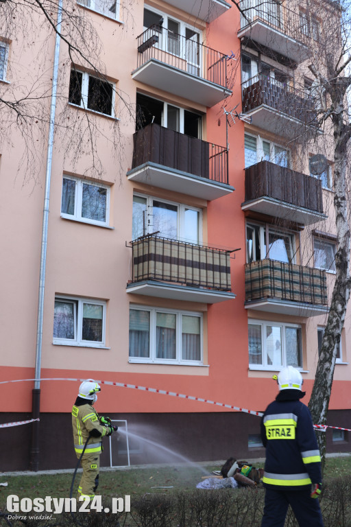 Pożar mieszkania na gostyńskim osiedlu