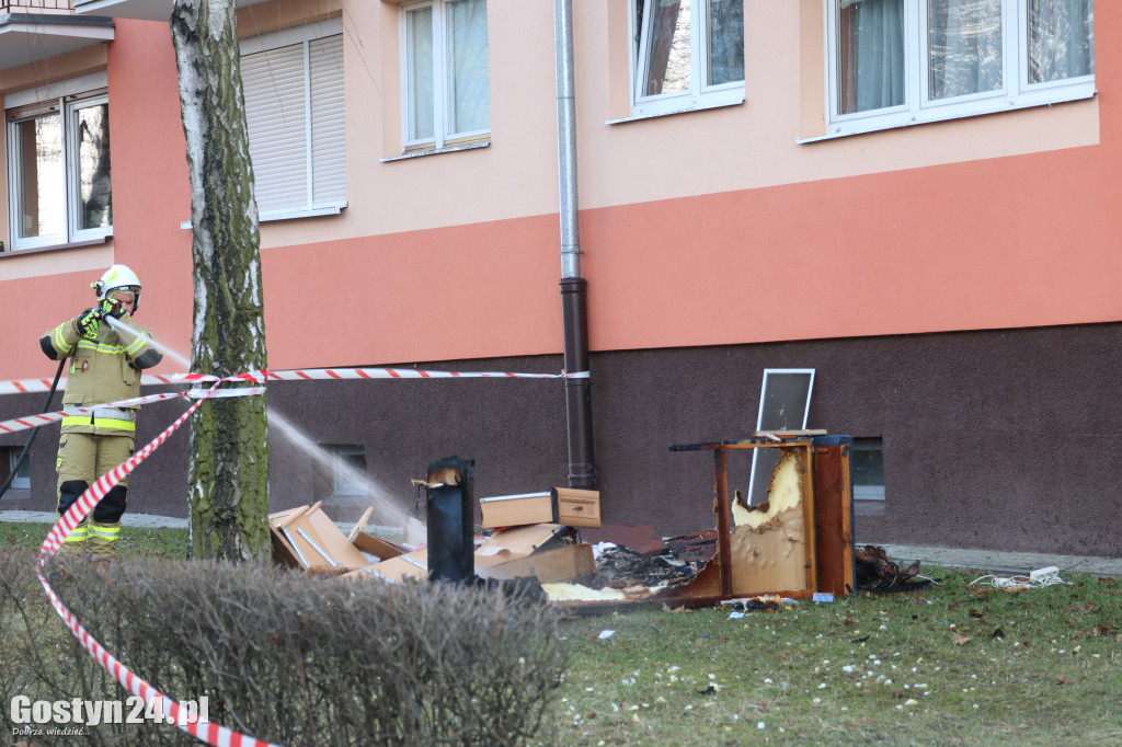 Pożar mieszkania na gostyńskim osiedlu