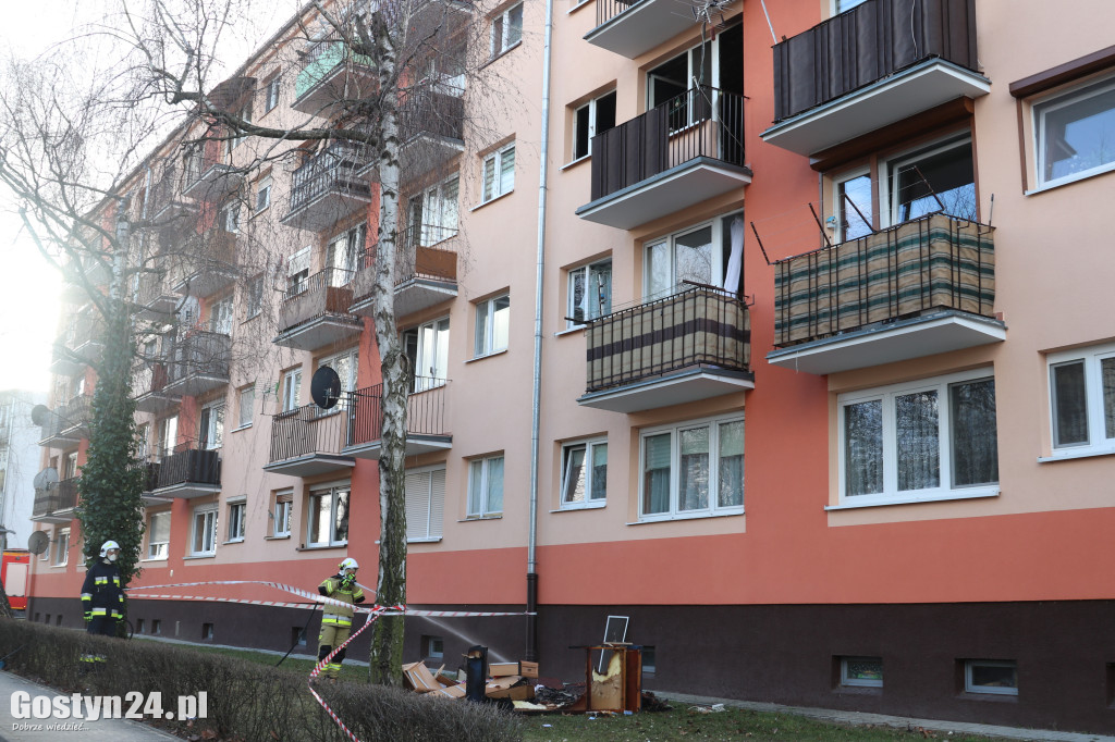 Pożar mieszkania na gostyńskim osiedlu