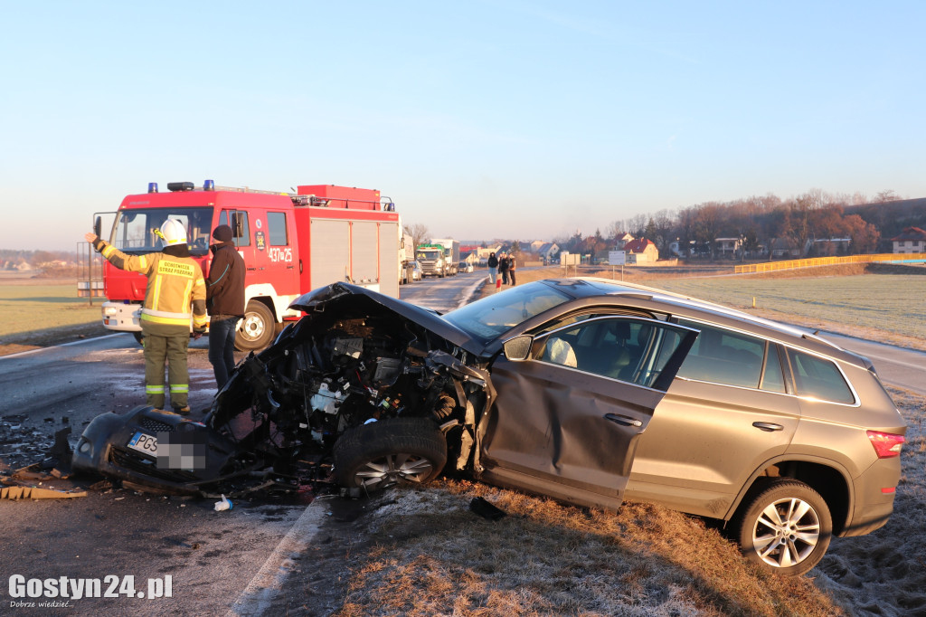 Wypadek na drodze wojewódzkiej 434 Gostyń-Kunowo