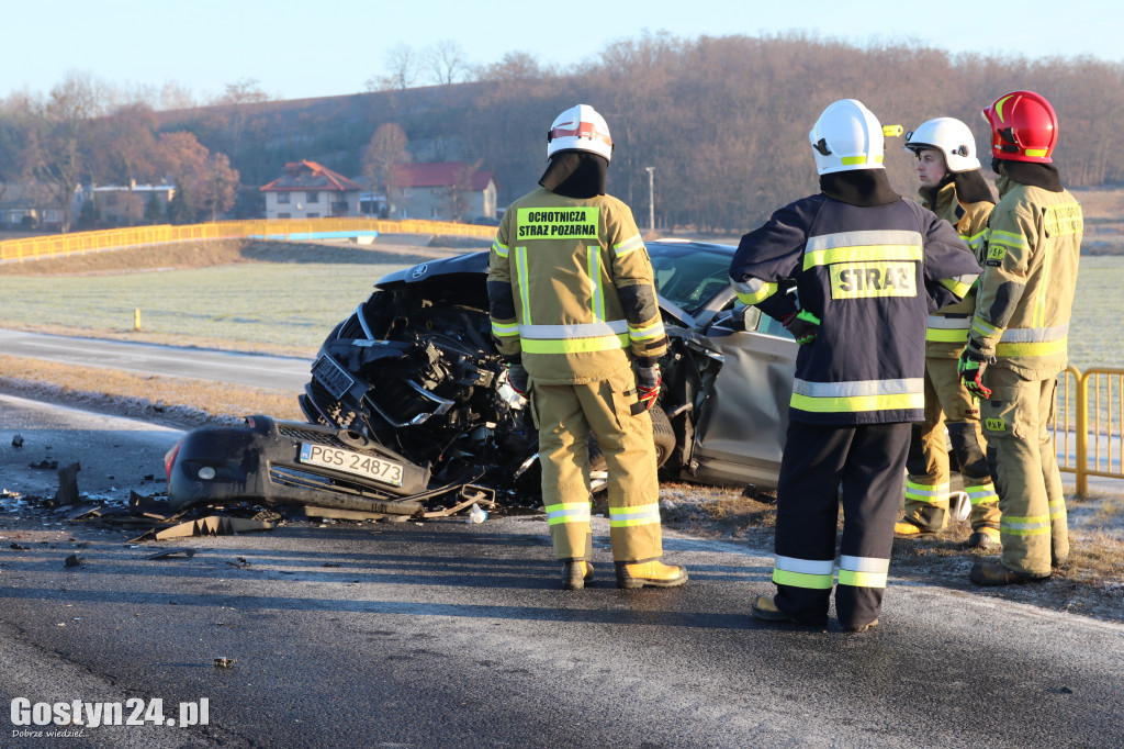Wypadek na drodze wojewódzkiej 434 Gostyń-Kunowo