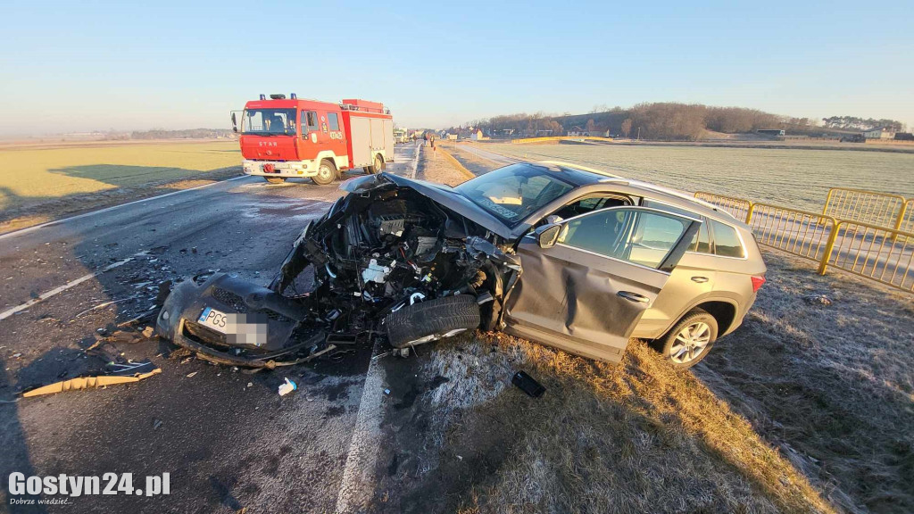 Wypadek na drodze wojewódzkiej 434 Gostyń-Kunowo