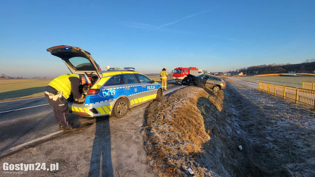Wypadek na drodze wojewódzkiej 434 Gostyń-Kunowo