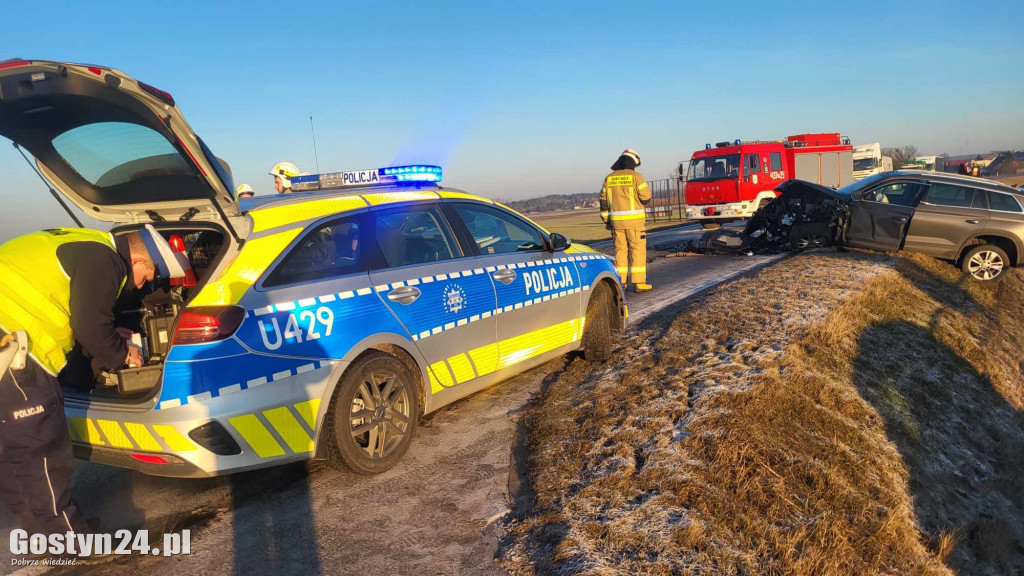Wypadek na drodze wojewódzkiej 434 Gostyń-Kunowo