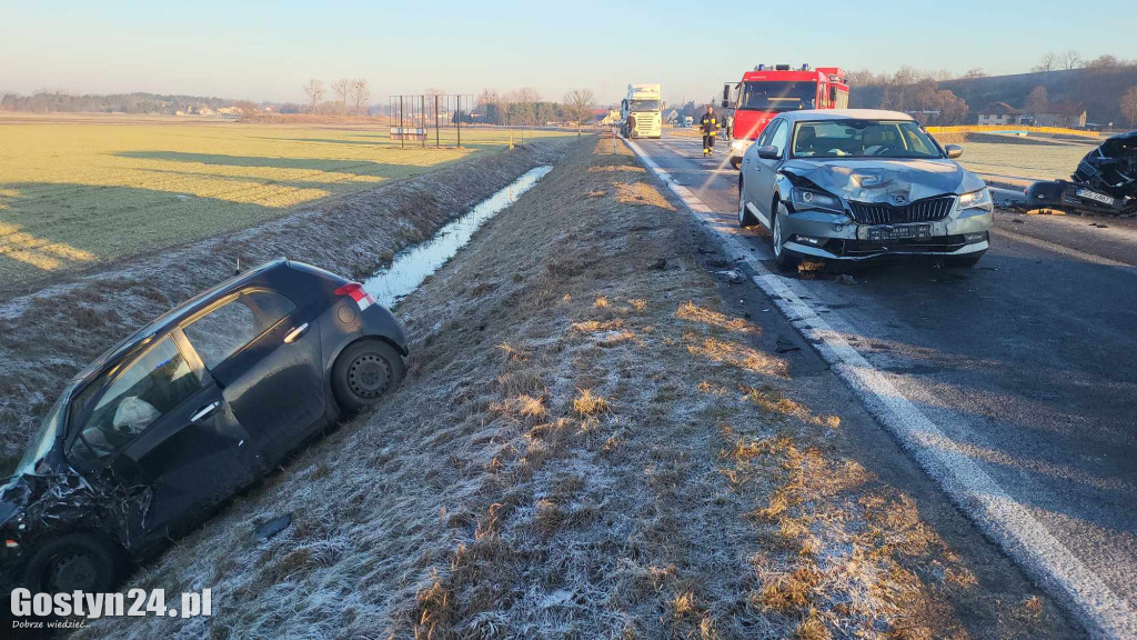 Wypadek na drodze wojewódzkiej 434 Gostyń-Kunowo