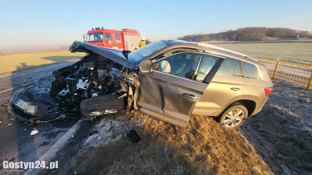 Wypadek na drodze wojewódzkiej 434 Gostyń-Kunowo