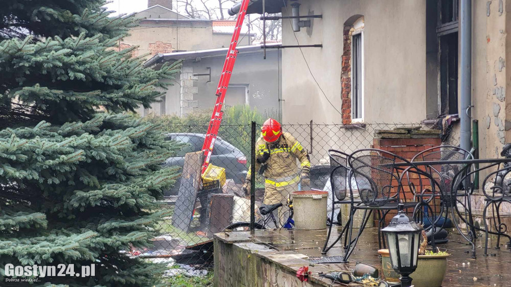 Pożar budynku w Szelejewie Drugim