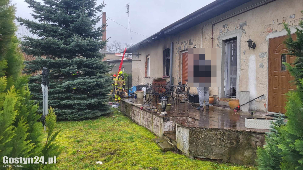 Pożar budynku w Szelejewie Drugim