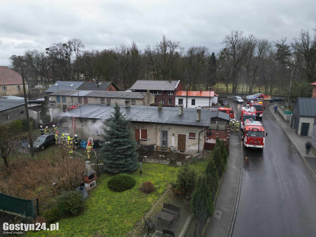 Pożar budynku w Szelejewie Drugim