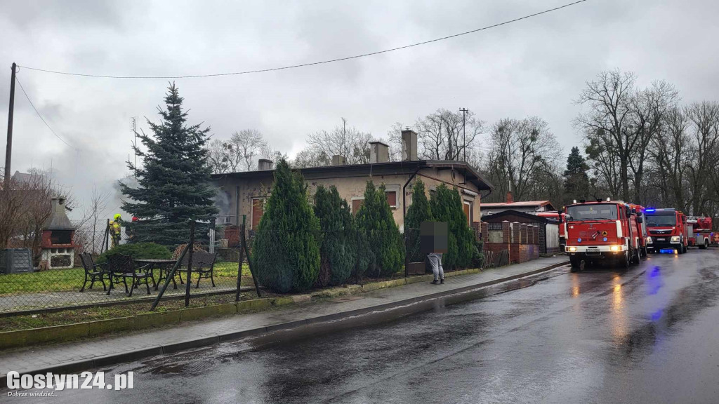 Pożar budynku w Szelejewie Drugim