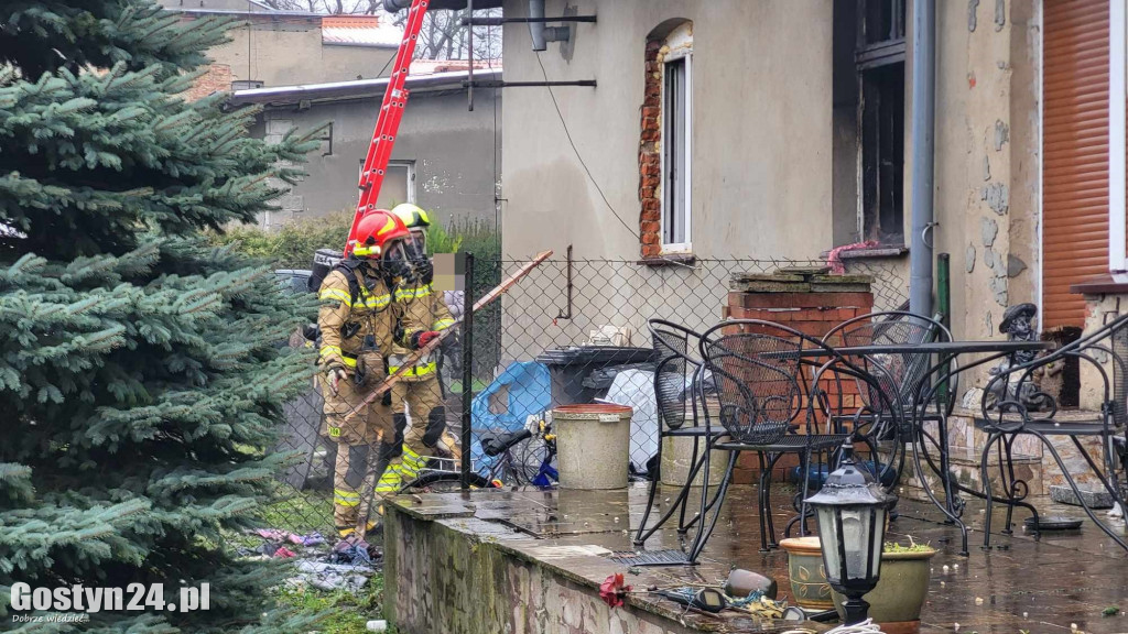 Pożar budynku w Szelejewie Drugim