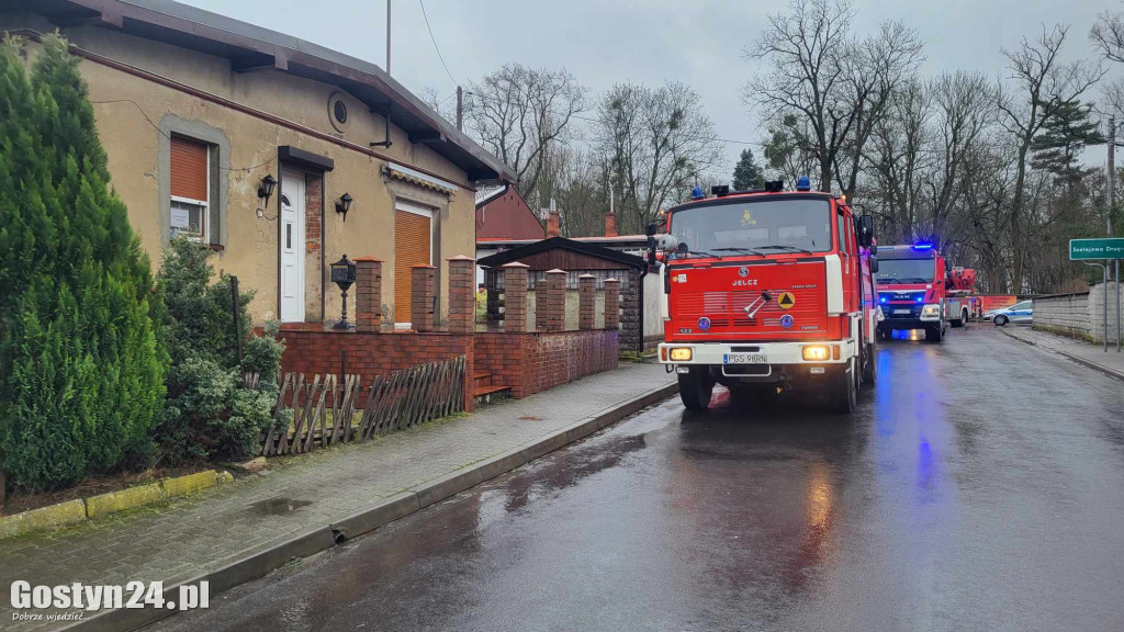 Pożar budynku w Szelejewie Drugim