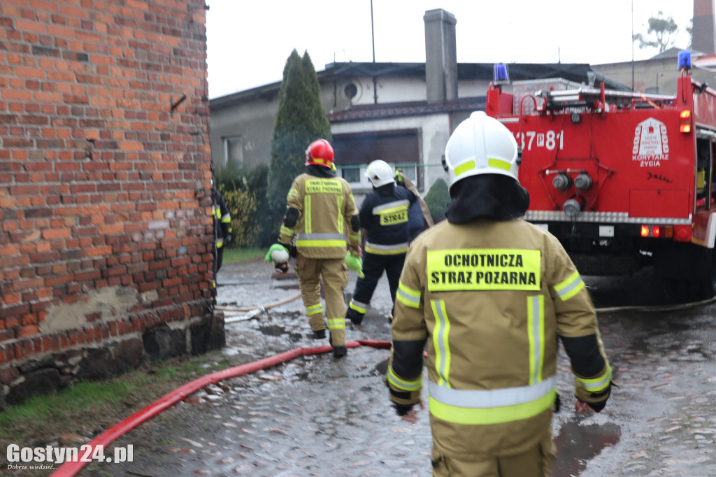 Pożar budynku w Szelejewie Drugim