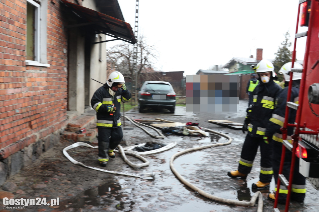 Pożar budynku w Szelejewie Drugim